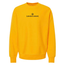 Load image into Gallery viewer, Sound it Out v4 (Liberation)- Premium Cross-Grain Crewneck (Gold)