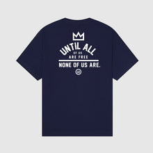 Load image into Gallery viewer, "NONE OF US" - Unisex Heavyweight Boxy (Dark)