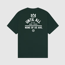 Load image into Gallery viewer, "NONE OF US" - Unisex Heavyweight Boxy (Dark)