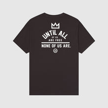 Load image into Gallery viewer, "NONE OF US" - Unisex Heavyweight Boxy (Dark)