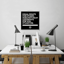 Load image into Gallery viewer, "Not Pie" Hanging Canvas Print - Black