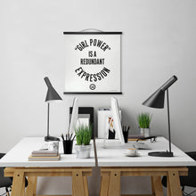Load image into Gallery viewer, "GRL PWR" Hanging Canvas Print - White