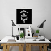 Load image into Gallery viewer, "GRL PWR" Hanging Canvas Print - Black