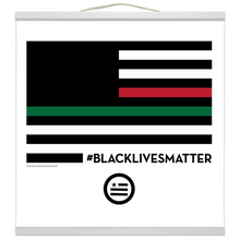 Load image into Gallery viewer, "A Thin Red, Black and Green Line" Hanging Canvas Print