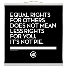Load image into Gallery viewer, "Not Pie" Hanging Canvas Print - Black