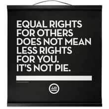 Load image into Gallery viewer, "Not Pie" Hanging Canvas Print - Black