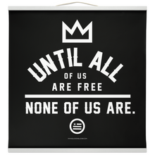 Load image into Gallery viewer, "None Of Us" Hanging Canvas Print - Black