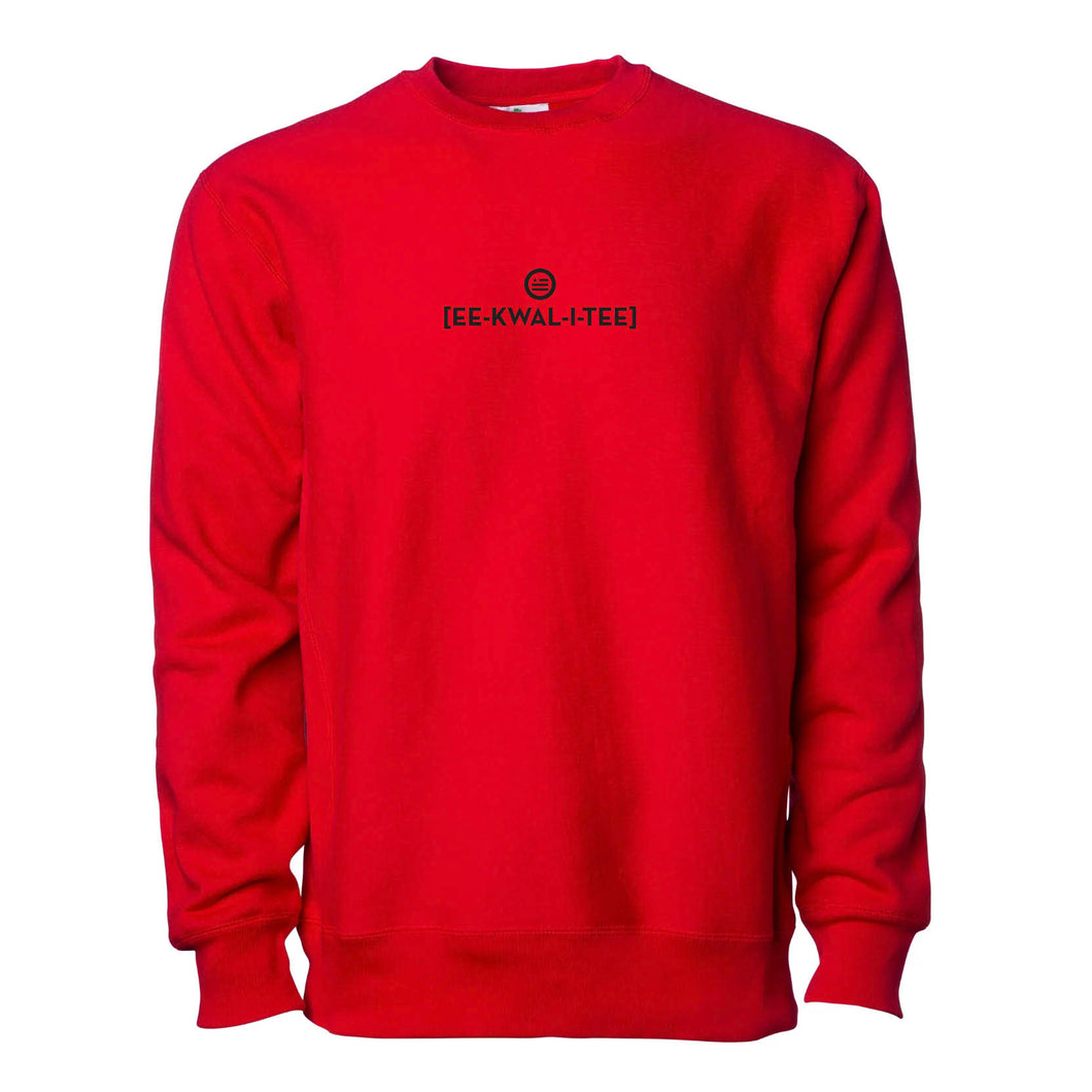 Sound it Out v1 (Equality)- Premium Cross-Grain Crewneck (Red)