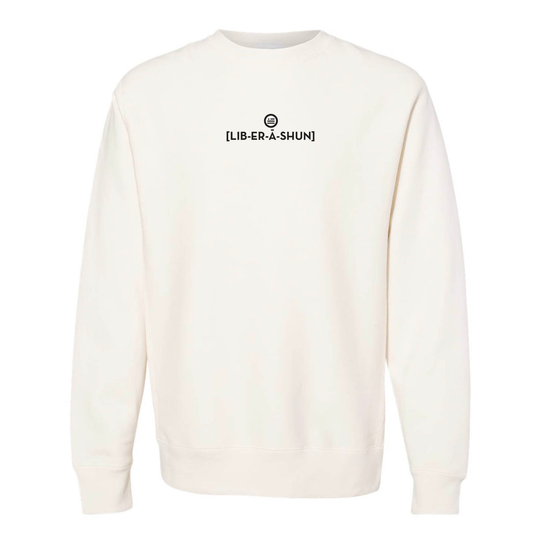 Sound it Out v4 (Liberation)- Premium Cross-Grain Crewneck (Bone)