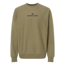 Load image into Gallery viewer, Sound it Out v4 (Liberation)- Premium Cross-Grain Crewneck (Olive)
