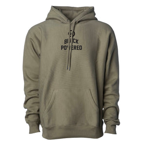 Energy I Be On AKA Black Powered - Premium Cross-Grain Hoodie (Olive)