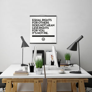 "Not Pie" Hanging Canvas Print - Bright
