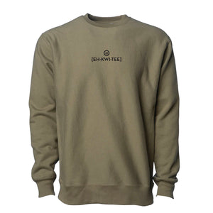 Sound it Out v2 (Equity)- Premium Cross-Grain Crewneck (Olive)