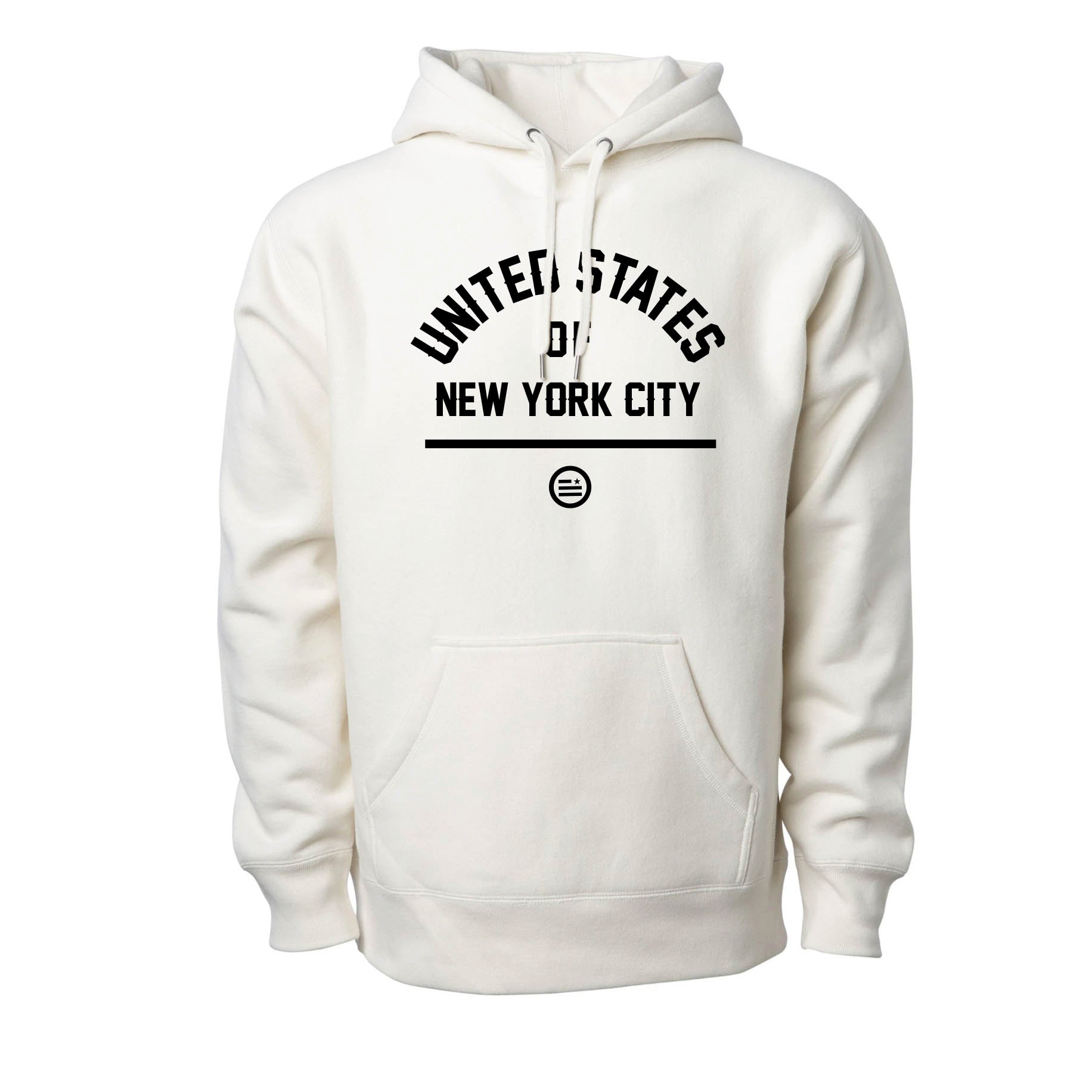 USNYC (United States of New York City) - Premium Cross-Grain Hoodie (B –  Black On Black