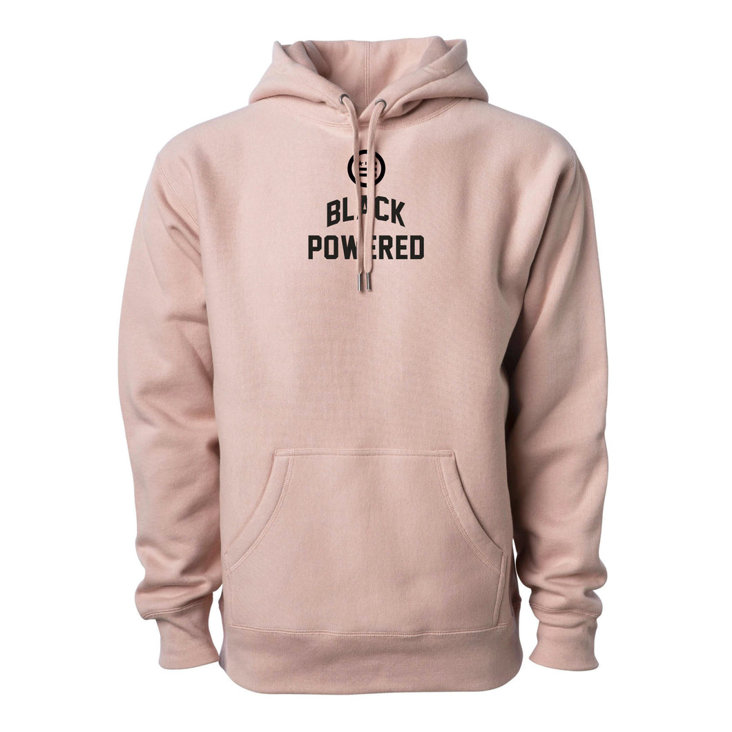 Energy I Be On AKA Black Powered - Premium Cross-Grain Hoodie (Dusty Pink)