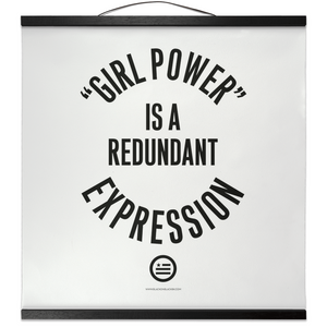 "GRL PWR" Hanging Canvas Print - White