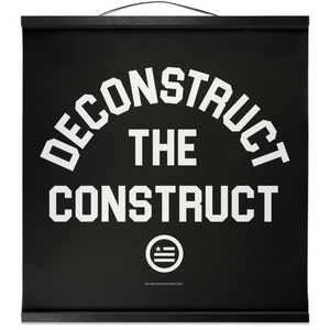 "Deconstruct The Construct" Hanging Canvas Print - Black