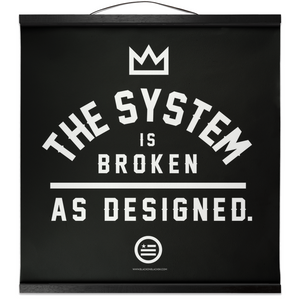 "As Designed" Hanging Canvas Print - Black