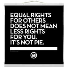 Load image into Gallery viewer, &quot;Not Pie&quot; Hanging Canvas Print - Black
