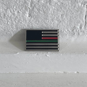"A Thin Red, Black and Green Line" - Lapel Pin