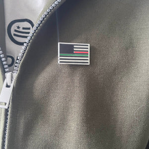 "A Thin Red, Black and Green Line" - Lapel Pin