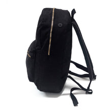 Load image into Gallery viewer, Black On Black Backpack - &quot;A Thin Red, Black and Green Line&quot;
