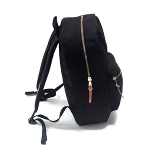 Black On Black Backpack - "A Thin Red, Black and Green Line"