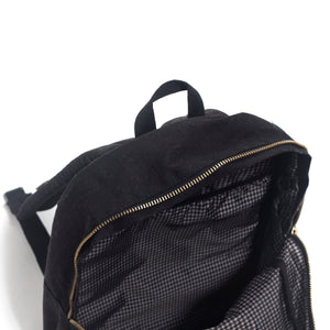 Black On Black Backpack - "A Thin Red, Black and Green Line"