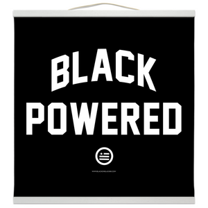 "Energy I Be On aka Black Powered" Hanging Canvas Print - Black