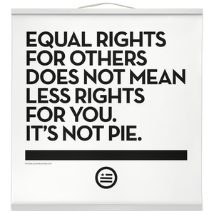 "Not Pie" Hanging Canvas Print - Bright